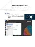 Manual de Exportacion Del Certificado Digital