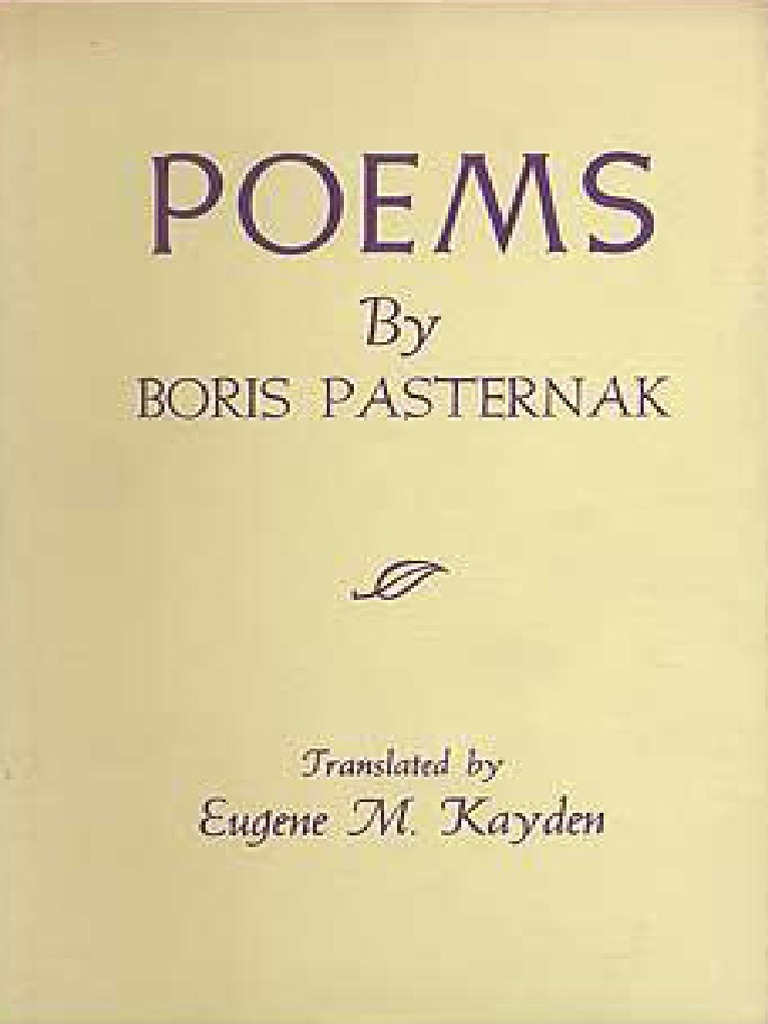 Pasternak, Boris - Poems (2nd Edition) (Kent State, 1970) PDF | PDF ...