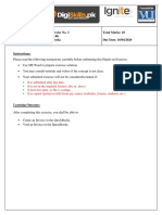 Hands-On Exercise No. 3 Batch-06 Quickbooks Total Marks: 10 Due Date: 16/04/2020