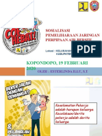 Kopondopo, 19 Februari 2020: Sosialisasi Pemeliharaan Jaringan Perpipaan Air Bersih