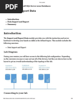 Import and Export Data