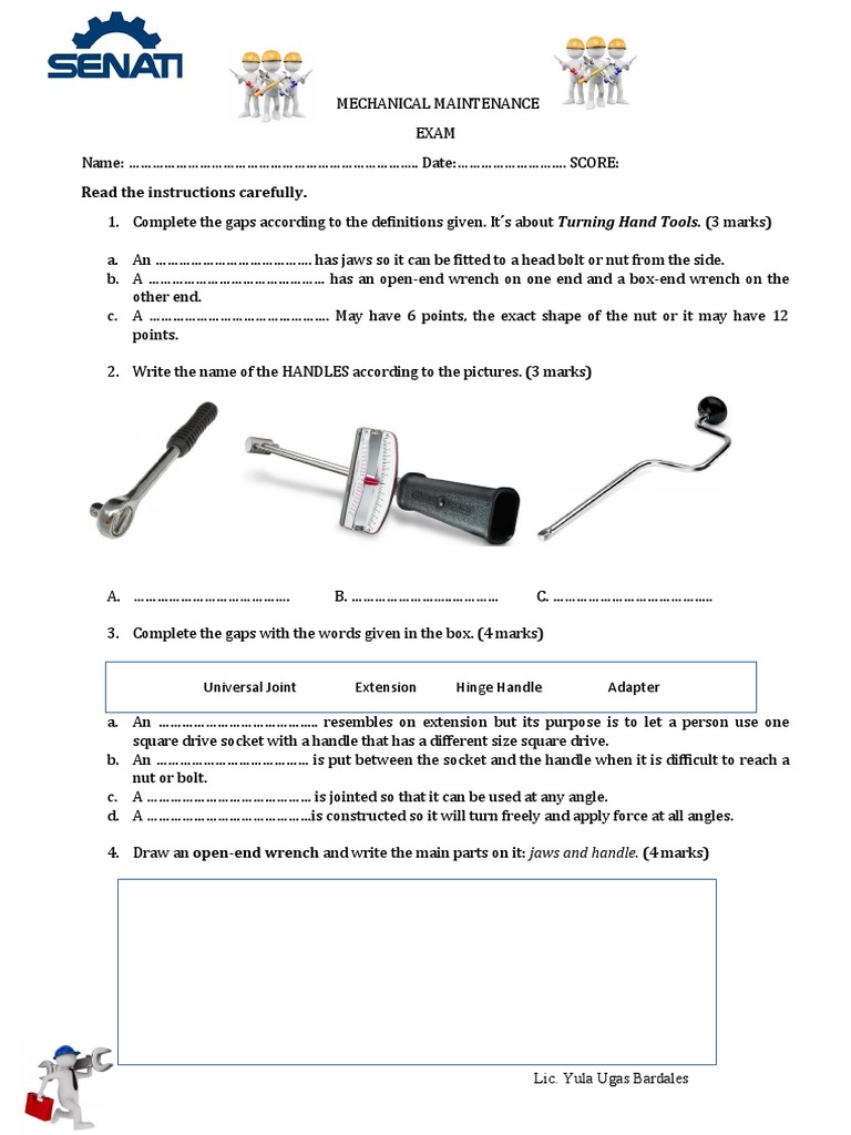 Mechanical Maintenance Exam Guide | PDF