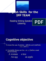 English Skills For The Ipp Team