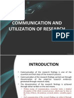 Communication and Utilization of Research