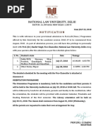 Schedule For Interaction With The Vice-Chancellor