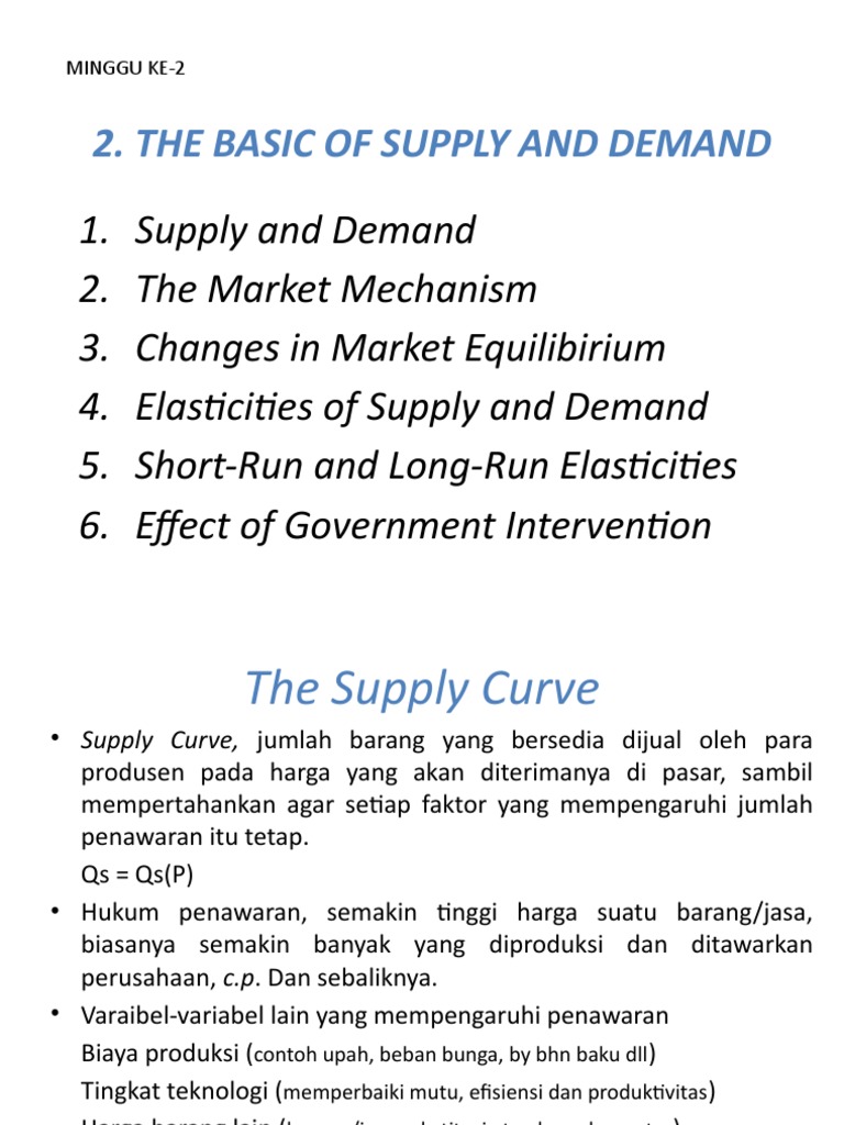 THE BASIC OF SUPPLY and DEMAND | PDF