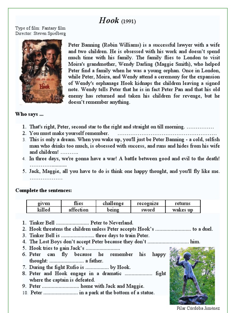 Hook | PDF | Wendy Darling | Peter Pan
