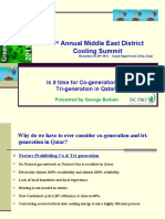 3 Annual Middle East District Cooling Summit: Is It Time For Co-Generation and Tri-Generation in Qatar?