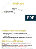 Significance of Drainage Requirements of Highway Drainage Surface Drainage Sub-Surface Drainage