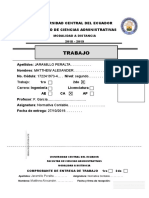 Carátula de Distancia de Los Trabajos PDF