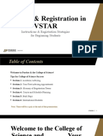 Advising & Registration in Vstar: Instructions & Registration Strategies For Beginning Students