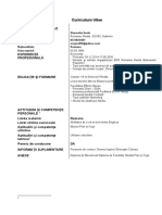 Model de Curriculum Vitae European