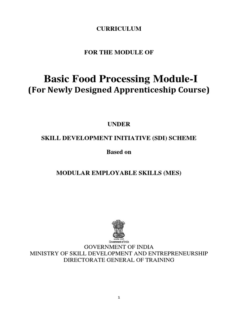Basic Food Processing Module1 PDF PDF Indian Cuisine Salad