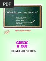 What Did You Do Yesterday?: DPT of English Language