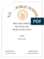 Srinagar Garhwal Practical File Physical Education: Topic Kho Kho