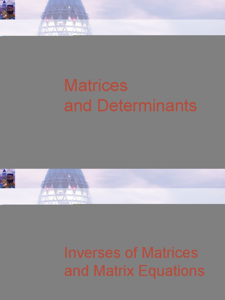 Inverse of A Matrix | PDF | Matrix (Mathematics) | Linear Algebra
