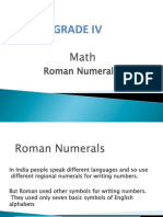 Grade Iv: Roman Numerals