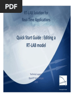 Quick Start Guide: Editing A RT LAB Model