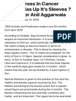 Solar Ingress In Cancer What It Has Up It's Sleeves ? Astrologer Anil Aggarwala - Astrologer Anil Ag