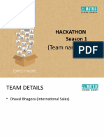 Hackathon Season 1: (Team Name - DB)