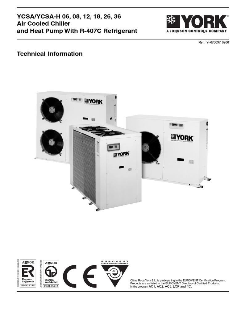2773 - York YSCA 08 M PDF | PDF | Air Conditioning | Heat Exchanger