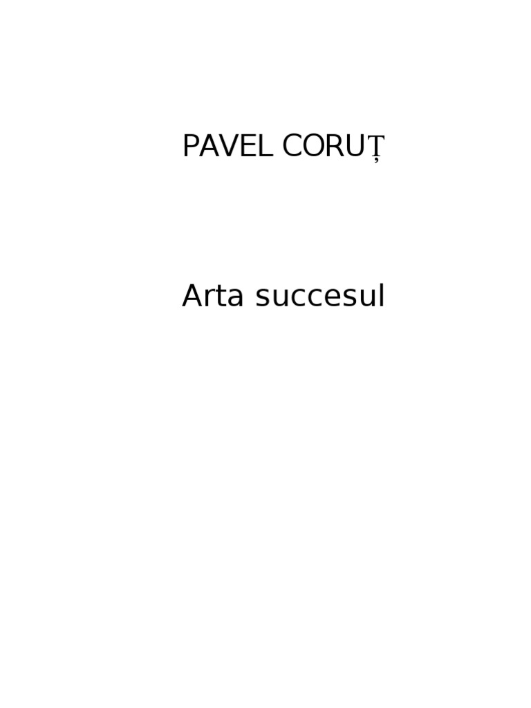Arta succesului pavel corut pdf download online