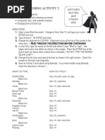 Word Processing Activity 2: Jedi Knights Must Have Good Computer Skills!