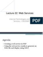 Lecture 22: Web Services and XML Creation