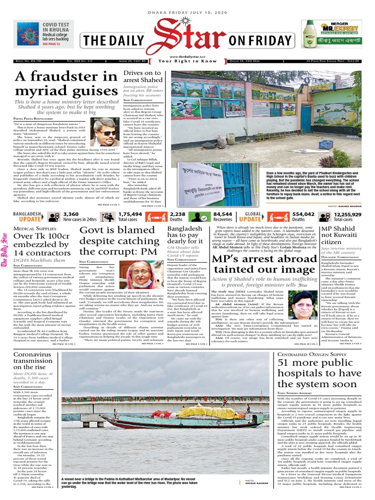 The Daily Star On 10.07.2020 | PDF | Rohingya People | Bangladesh