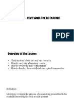 Lesson 3 Reviewing The Literature PDF