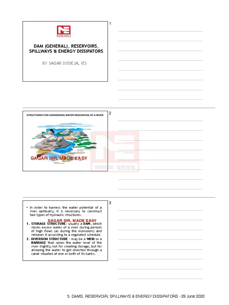 Water Resource Structures Guide | PDF | Spillway | Dam