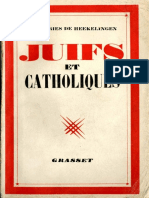 Heekelingen Herman - Juifs Et Catholiques (1939)