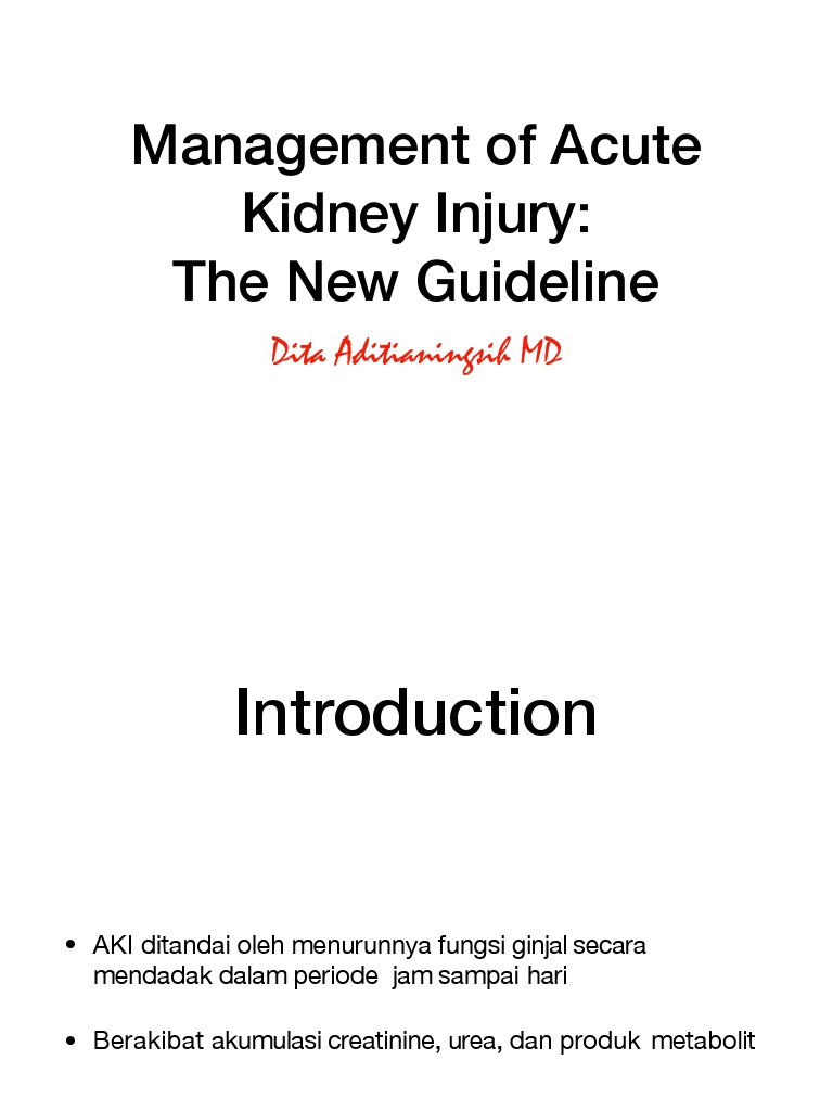 Acute Kidney Injury | PDF | Dialysis | Renal Function