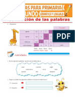 Acentuación de Las Palabras para Segundo Grado de Primaria