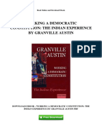 Working A Democratic Constitution The Indian Experience by Granville Austin PDF