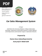 Cars Sales Management