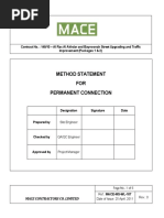 Method Statement FOR Permanent Connection