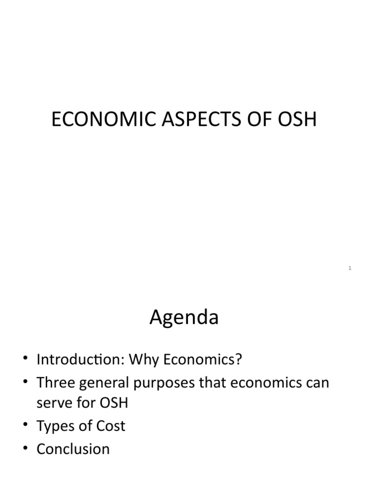 Economic Impact of Occupational Safety | PDF | Economics | Occupational ...
