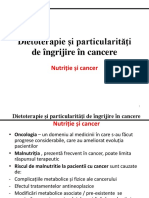 Notiuni de Nutritie in Cancer