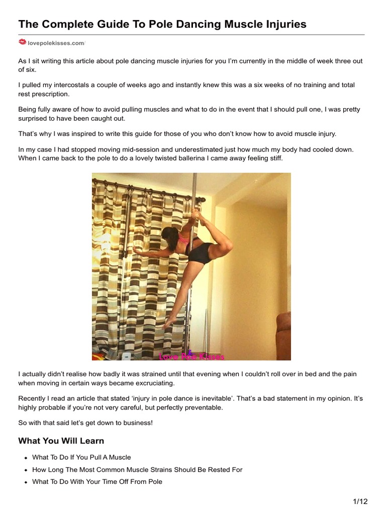 The Complete Guide To Pole Dancing Muscle Injuries Love Pole Kisses