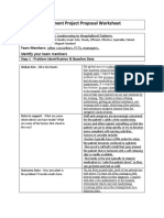 Quality Improvement Proposal Worksheet