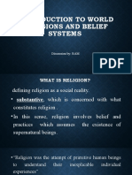 Intro To Religion and Belief Chapter 1
