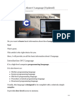 Basic Information About C Language PDF