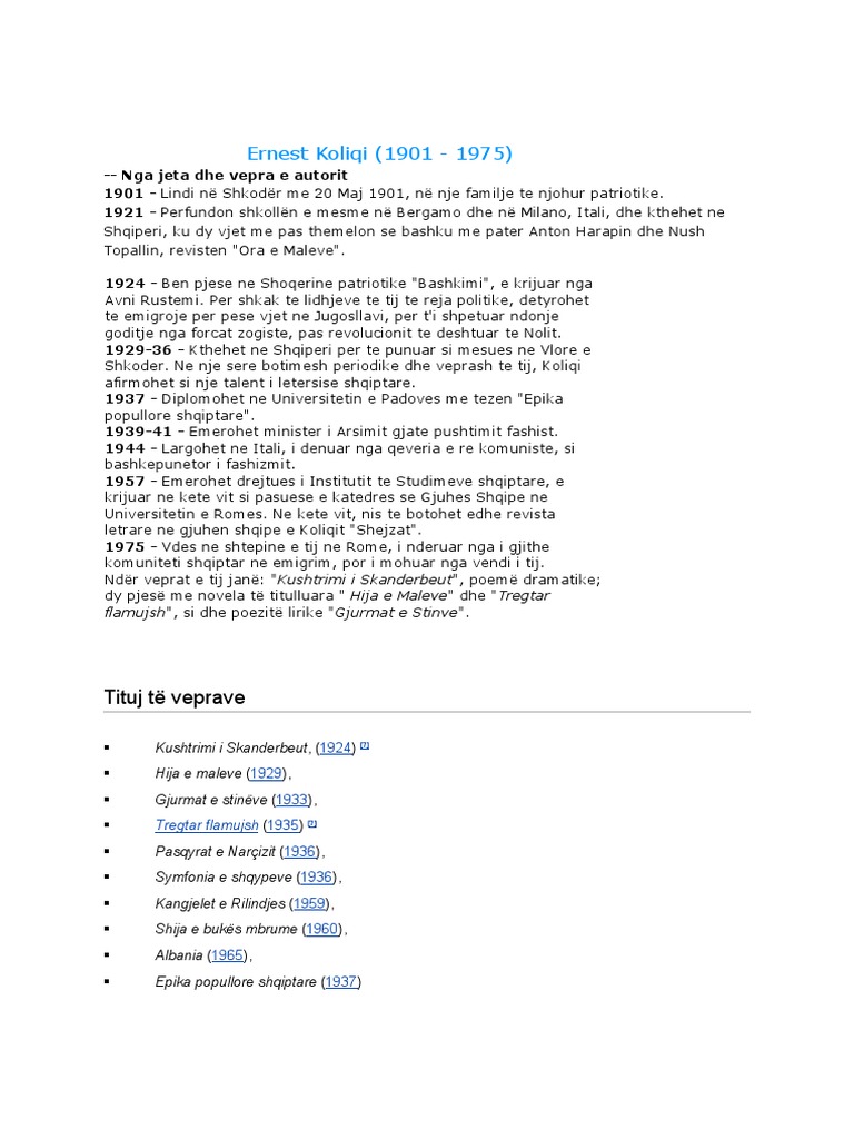 Ernest Koliqi PDF