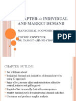 Chapter-4: Individual and Market Demand: Managerial Economics (Bus-525) Course Convener: Dr. Tamgid Ahmed Chowdhury