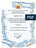 CLASIFICACION EN CAMINOS, CAPACIDAD DE TRANSITO