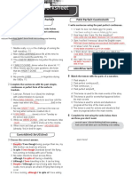 Grammar Worksheet: Past Perfect Continuous Past Simple, Continuous and Perfect