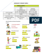 Workshop 4 Present Simple: Look at The Pictures and Answer The Questions