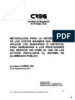 D-102-11 Costos Máximos Servicio de Alumbrado Público PDF