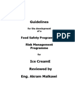 Guidelines for developing an ice cream food safety programme